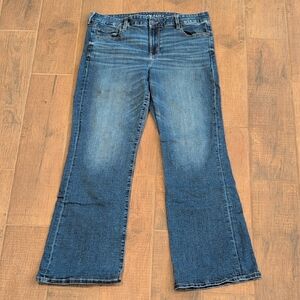 EUC American Eagle Favorite Boyfriend Jean Medium Blue Size 16 L Long